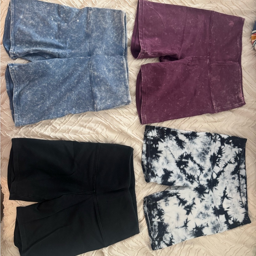 Victoria's Secret Women's Bike Shorts Set - Blue, Purple, Black, Tie-Dye
